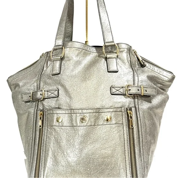 Yves Saint Laurent Metallic Downtown Tote - Picture 3 of 9